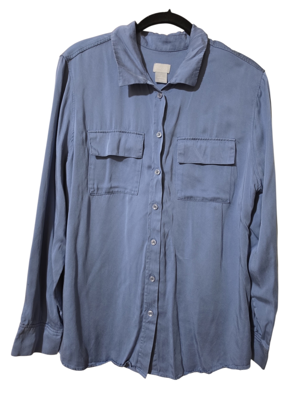 Chico's Lightweight Blouse in Dusty Blue